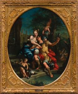 Ciro Maria Paris Porroni (Bolonha 1704-1784) Rinaldo no jardim de Armida
